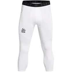Under Armour, Herren, Tights, Curry Brand 3/4 Lgs (XL), Weiss