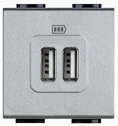 BTicino Living Light Nt4285c2 Ll - Caricatore Usb 2 Prese  Tech