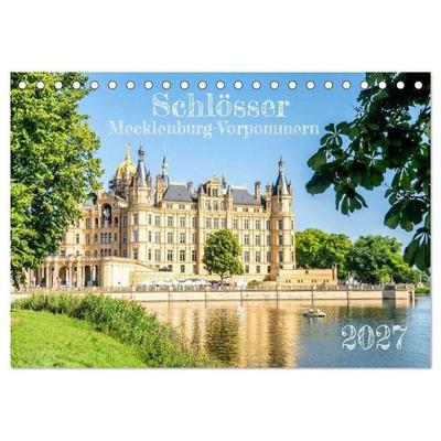 Schlösser Mecklenburg-Vorpommern (Tischkalender 2027 DIN A5 quer), CALVENDO Monatskalender
