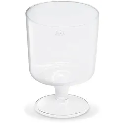 Trinkglas (PS) mit Fuß Ø72mm 0,2L