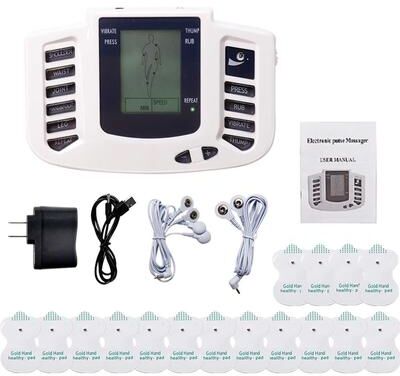 Uplifted Finds Electrical EMS TENS Muscle Stimulator With 10 Levels And 16 Electrode Pads eu