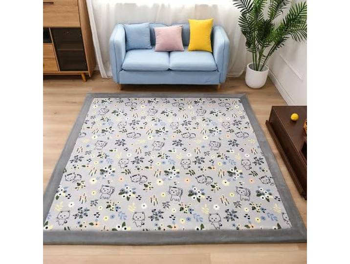 Dmkjdzsw Weich rutschfestkorallen Samtmatte,KinderBodenmatte,Krabbelmatte,Tatami-Yogamatte,Verschiedene Motive Und GrößenTeppich,Pflegeleicht-K-120 * 180cm