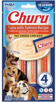 Churu Dog Receita de Atum com Salmão 12 uds x 4 uds