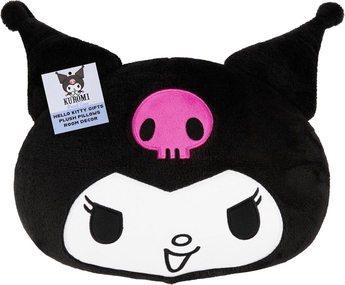 Grijs Pluche Kussen met Kuromi Design