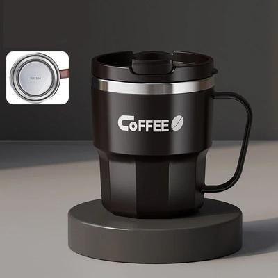 Uplifted Finds JUSTINLAU Stainless Steel Insulated Coffee Mug Portable Dual Walled Vacuum Travel Cup black