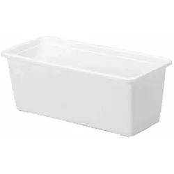 Geli Blumenkasten Standard 80 x 17,5 cm weiß eckig Weiß