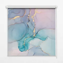 INNENROLLO - Fensterrollo - Rollo - 120x140 cm - Blauer Marmor
