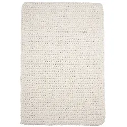 House Doctor Badezimmer Teppich Crochet rechteckig, 90 x 60 cm, weiß