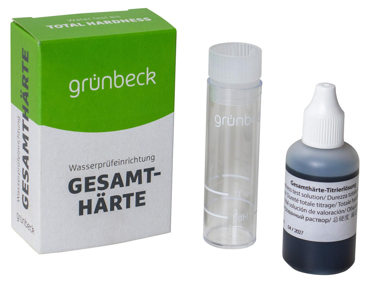 Grünbeck wateranalyseapparaat voor het bepalen van de totale waterhardheid in °dH en °f