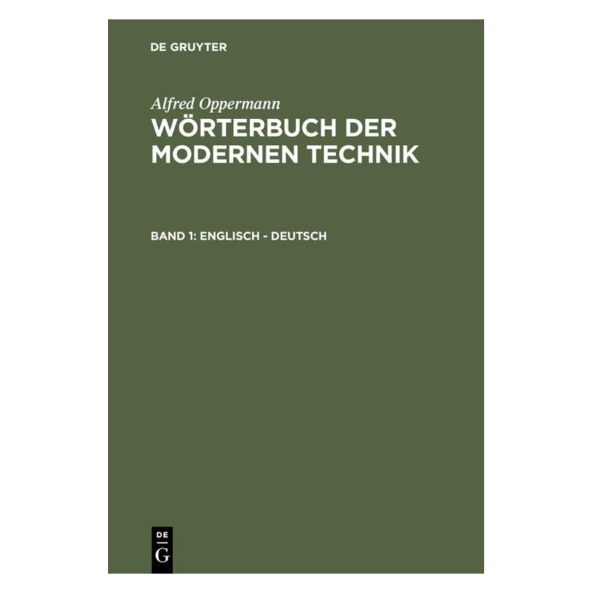 De Gruyter Oppermann:Alfred Oppermann: Wörterbuch (Deutsch, Hardcover, Alfred Oppermann) (67770347)