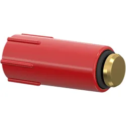Baustopfen 1/2 " , mit Messingeinsatz rot , Montagestopfen selbstdichtend