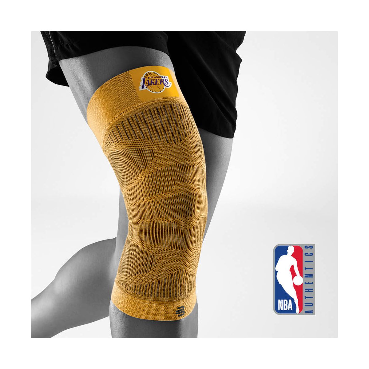 Bauerfeind Sports Comp.Knee Support,nba gelb, lakers (GEL-LAK) S 70000199