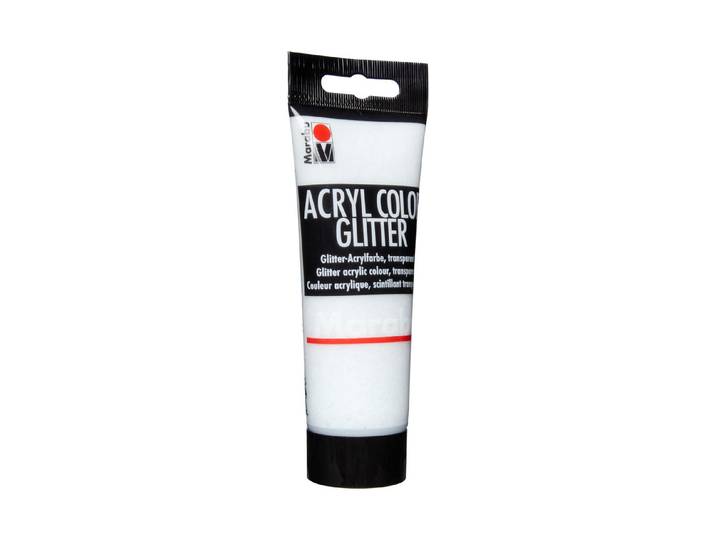 Marabu Acryl Color Glitter-Silber 100 ml