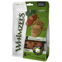 Whimzees Krokodil Größe L | 360g Hundezahnsnack