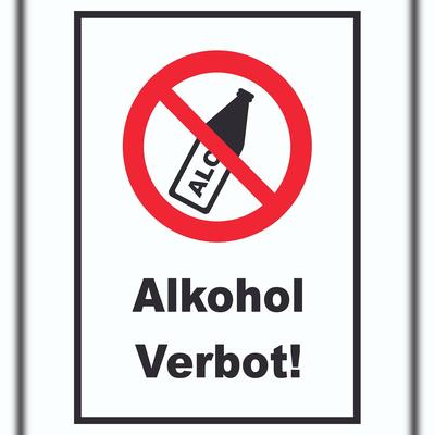 HB-Druck Alkohol verbot Schild A4 (210x297mm)