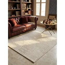 Teppich Pflegeleicht Creme 140x200 cm - CETINA   Kadima Design