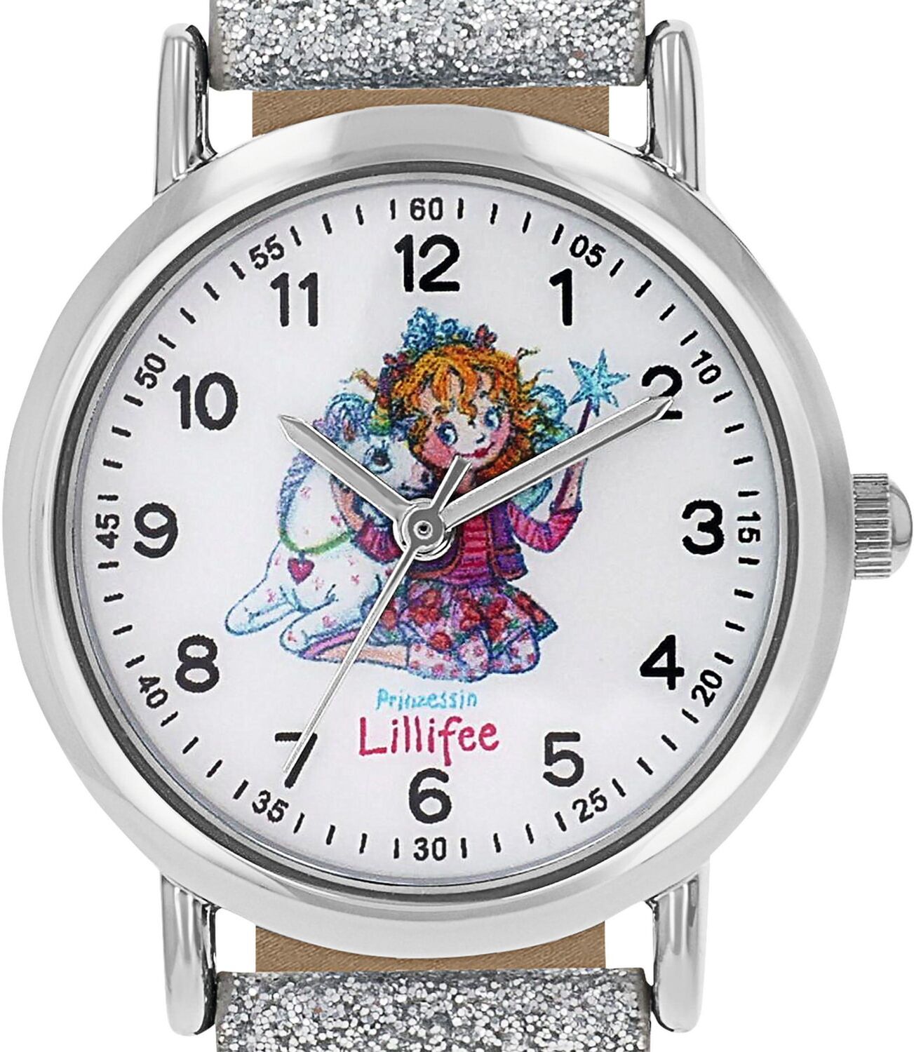 Quarzuhr PRINZESSIN LILLIFEE, silber (silberfarben), Armbanduhren, Mädchen, Quarzuhr, Armbanduhr, Kinderuhr, Mädchen, analog