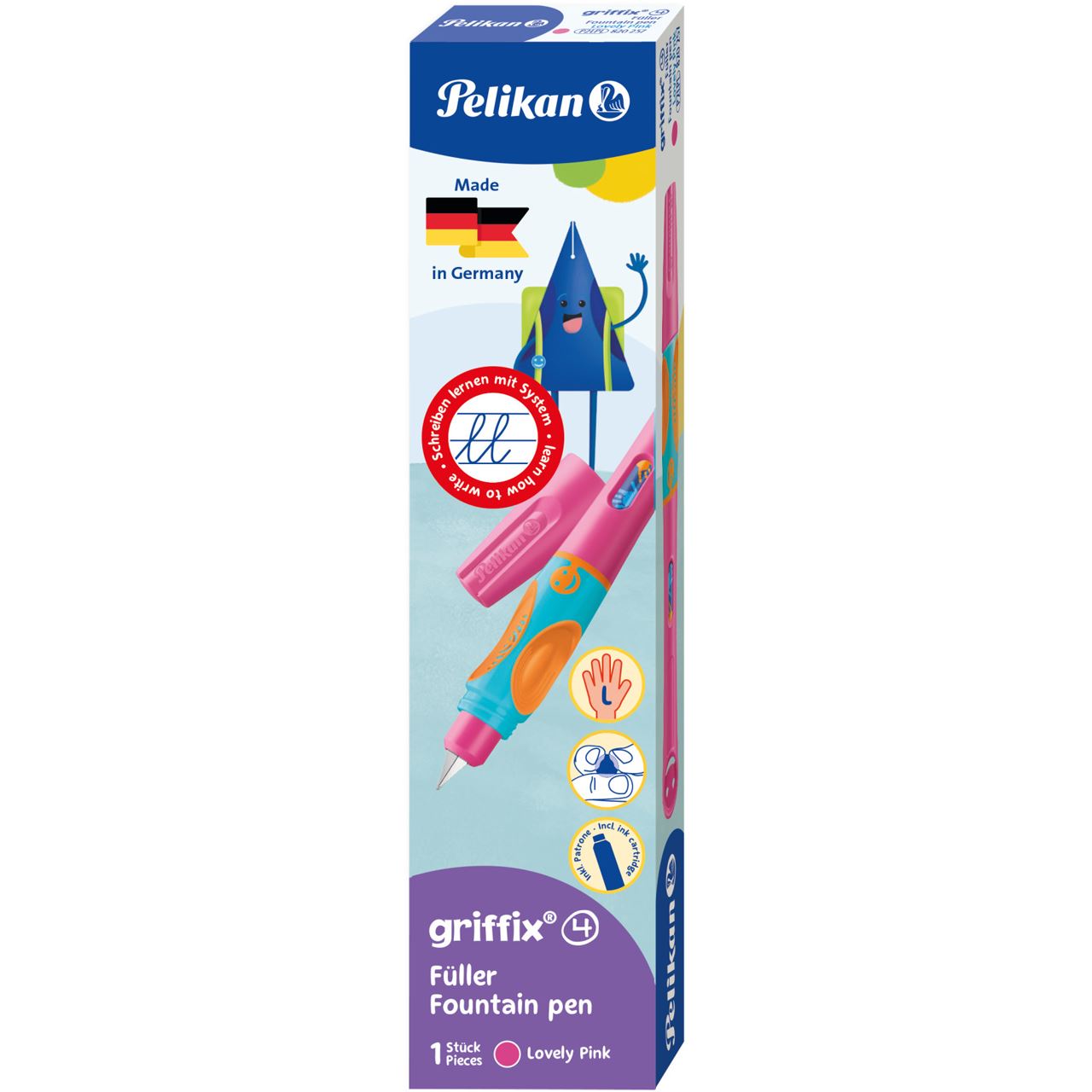 Pelikan griffix Füller Linksshänder Lovely Pink Faltschachtel