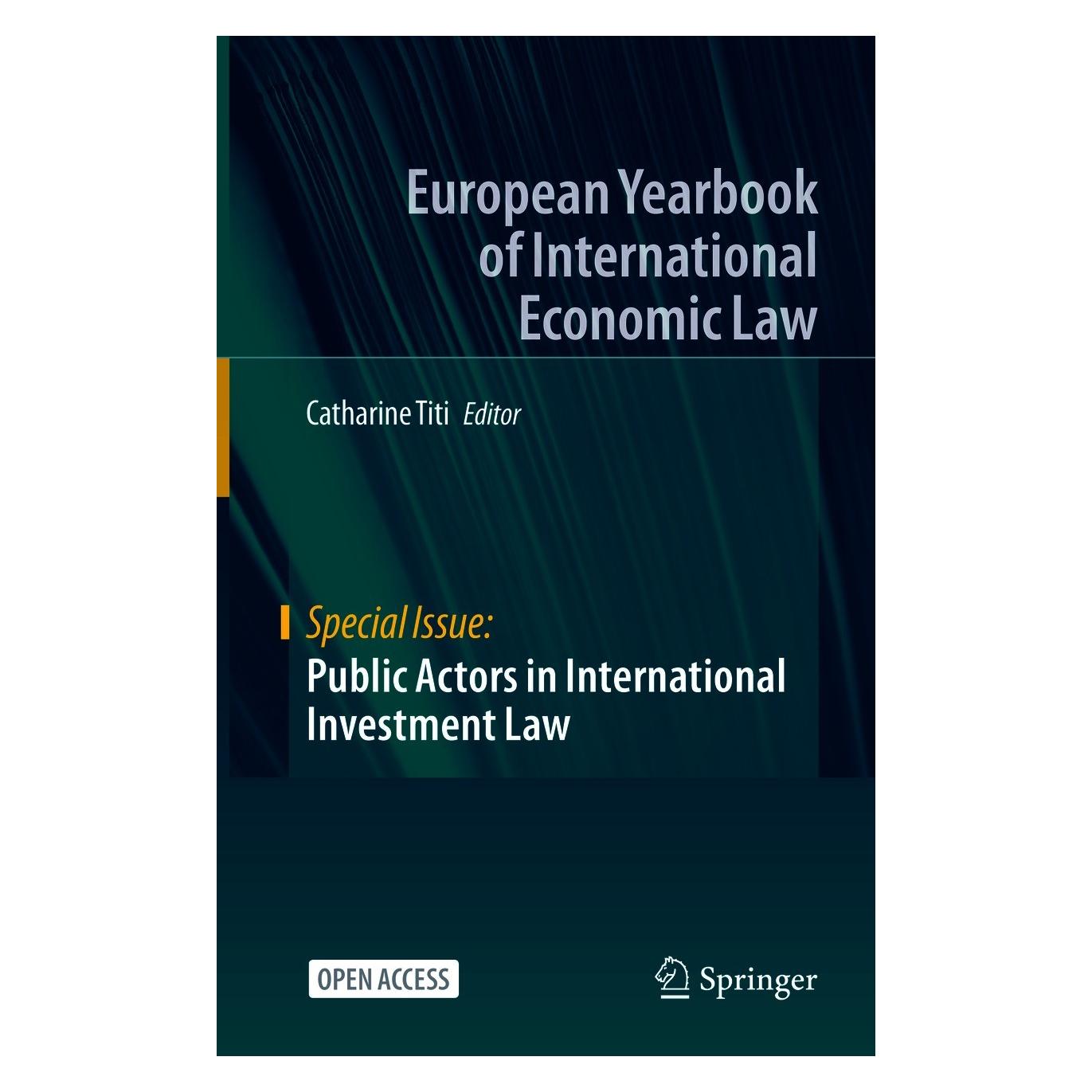 Springer Public Actors in International Investment Law (Englisch, Hardcover, Catharine Titi) (9783030589158)
