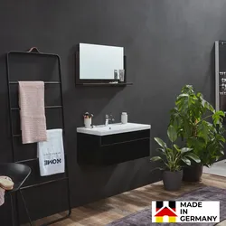 Home Deluxe Badmöbel WANGEROOGE BIG 80 cm M - schwarz