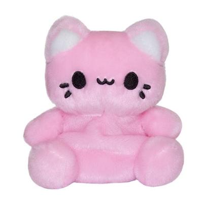 Aurora 44535 - Tasty Peach Strawberry Meowchi Palm Pals, rosa, Plüschtier, ca.13 cm