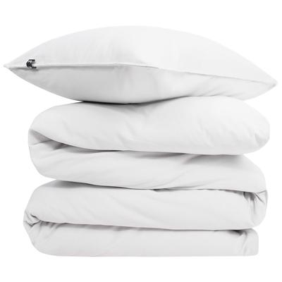 Bettwäsche SCHLAFGUT "Woven Satin Bettwäscheset", full, weiß, B/L: 135cm x 200cm, 1 Stk., 1 Stk., Satin, B/L: 40cm x 80cm, 2, Satin, Obermaterial: 100% Baumwolle, Bettwäsche, Bettwäsche, Ton-in-Ton, besonders dicht gewebt, unsichtbarer Reißverschluss