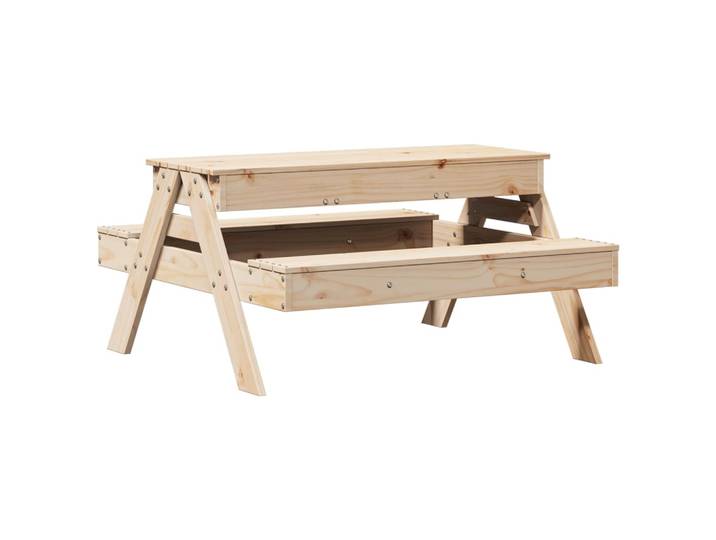 vidaXL Table de pique-nique avec bac à sable pour enfants Pin massif