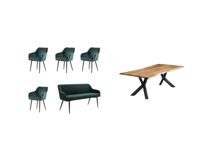 Essgruppe Kuro natur Akazie/Samt B 200 T 100 cm