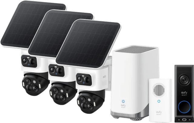 Anker eufyCam S4 3-Pack met HomeBase 3, Video Doorbell E340 en Chime