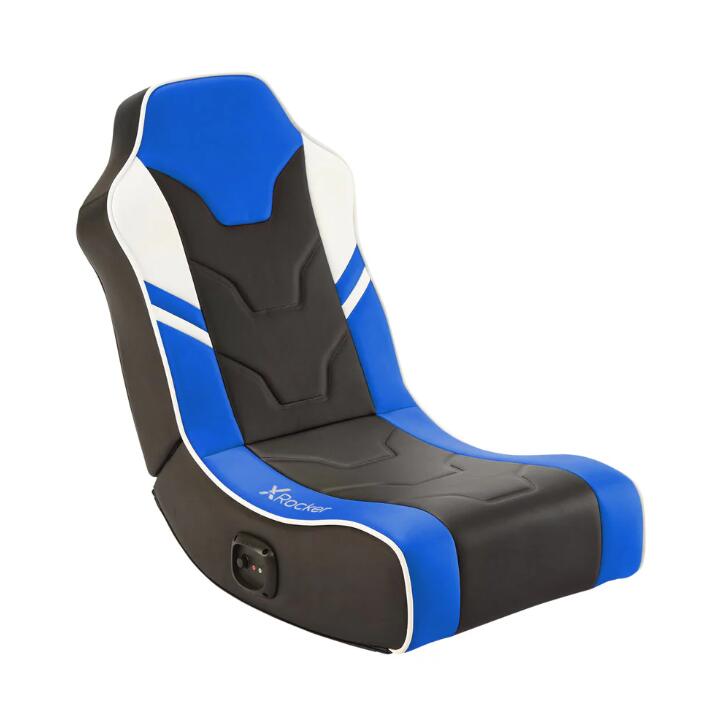 X Rocker Shadow 2.0 Floor Rocker Gaming-Bodensessel für Kinder & Jugendliche mit Audiosystem - schwarz/blau 5121801