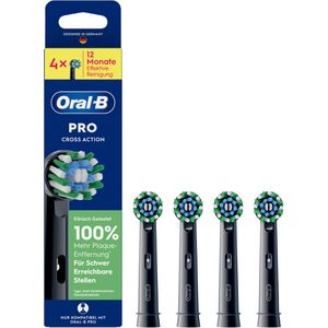 Oral-B Aufsteckbürsten Pro CrossAction, schwarz, 4 Stück