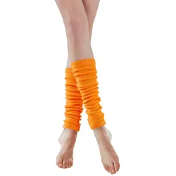 Strick-Beinstulpen, neonorange