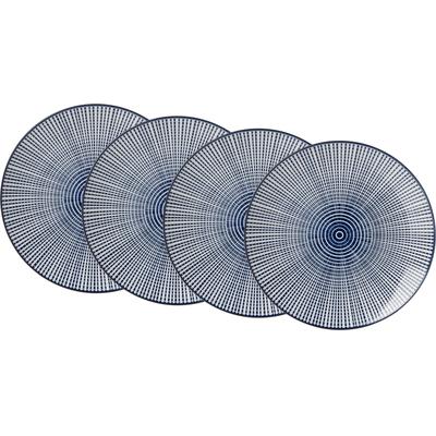 Speiseteller RITZENHOFF & BREKER "ROYAL MAKOTO", weiß (weiß, blau), Ø:26,5cm, Keramik, Speiseteller, Speiseteller, Teller Set, Keramik