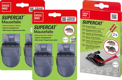 Swissinno SuperCat+SuperCat Bait SC01 Mausefalle Funktionsart Lockstoff 1 Set