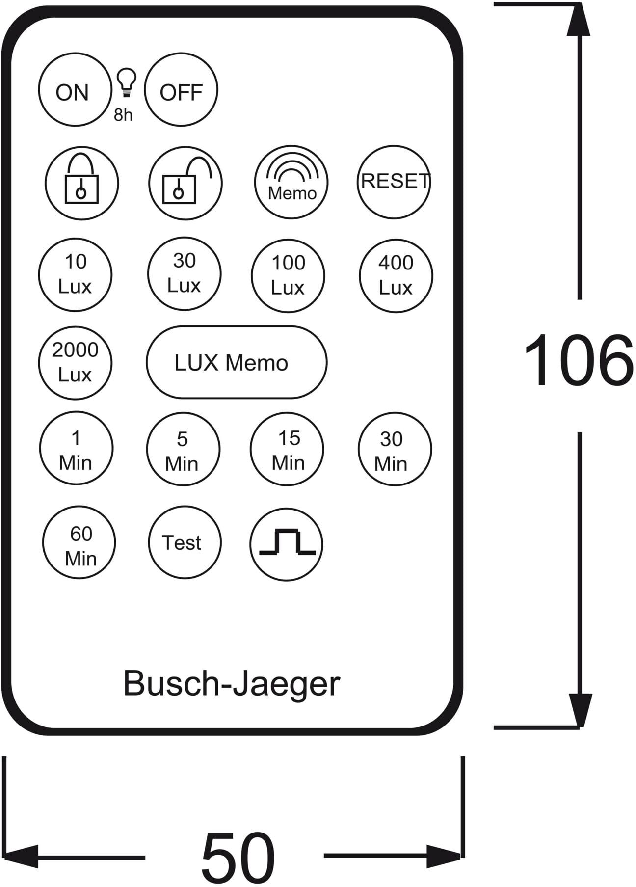 Busch-Jaeger IR Handsender f.Präsenz tech 6843 (2CKA006800A2511)
