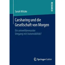 Carsharing und die Gesellschaft von Morgen, Fachbücher von Sarah Witzke