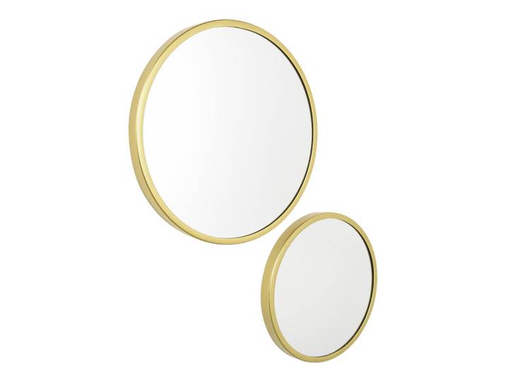 Loft42 Wandspiegel Rund Gold, Goldfarben, Metall, 45x45x4 cm, Spiegel, Wandspiegel