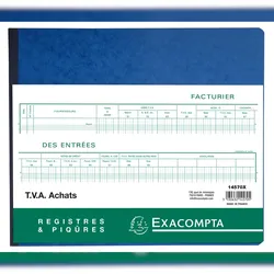 Exacompta 14570X Geschaefsbuch 27x32 MwSt Einkauf 80S Bel -