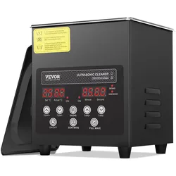 VEVOR 2 L Ultraschallreiniger 60 W digitales Ultraschallreinigungsgerät mit Schonmodus & verbesserter Entgasung, 40 kHz industrieller Schmuckreiniger mit Heizung & Timer, für Brillen Uhren Schwarz