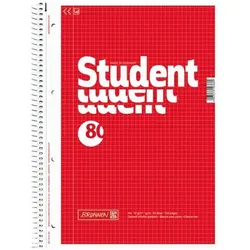 Brunnen Collegeblock »Student« A4 kariert, holzfreies Papier (Aqua pro natura) türkis