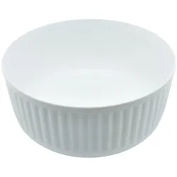 Giganplast Weiße runde Salatschüssel 24×11 cm – Fassungsvermögen 2 Liter