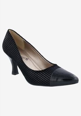 Women's Zesty Cord Pump by Bellini in Black Corduroy (Size 11 M)