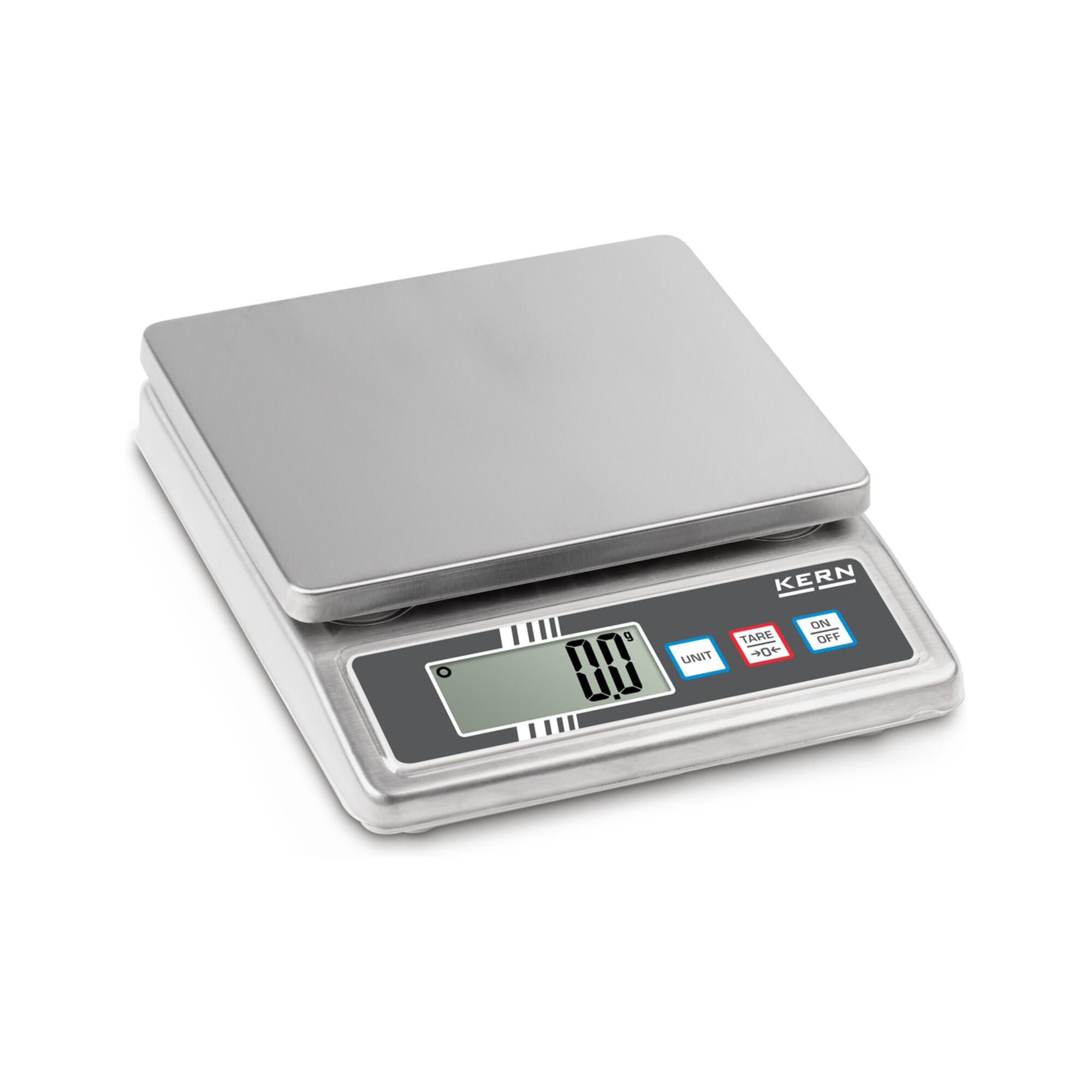 Kern Tischwaage FOB 5K-3NS+C kalibriert, Wägebereich 5000 g, Ablesbarkeit 1 g ; KERN & Sohn)