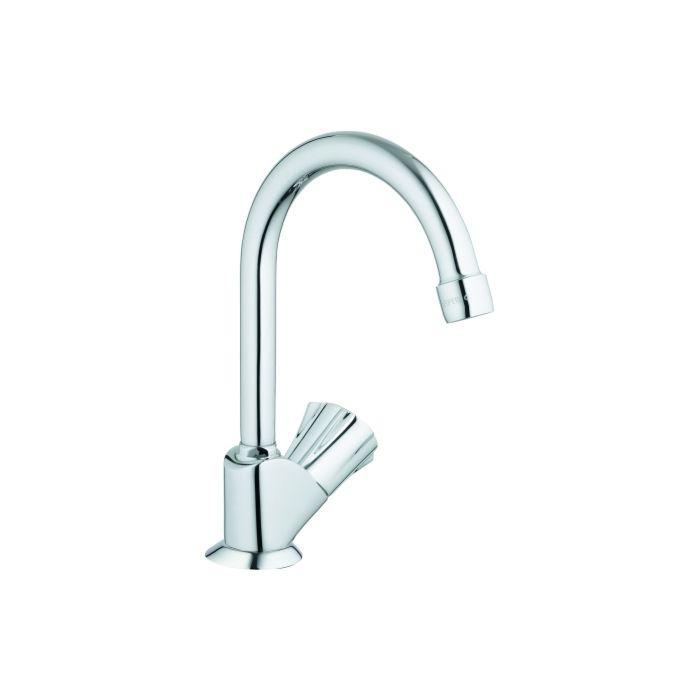 Grohe Costa Standventil 20393001 chrom, schwenkbarer Rohrauslauf, Markierung blau
