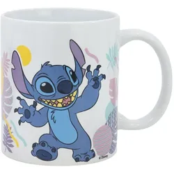 Disney Stitch - Keramikbecher aus havajské květinové Kollektion 325 ml