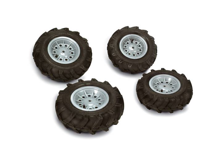 Luftreifen-Kit 310x95/325x110 Rolly Toys Schwarz Kunststoff - Farbe: schwarz/silber