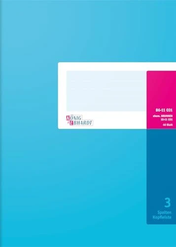 KÖNIG & EBHARDT Spaltenbuch 86-1103101 3-Spalten, 32 Zeilen Spalten