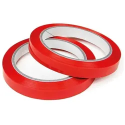 Transpak, Klebeband, Klebeband f.Beutelschliesser Breite 12mm Länge 66m Stärke 77μ rot (12 mm)