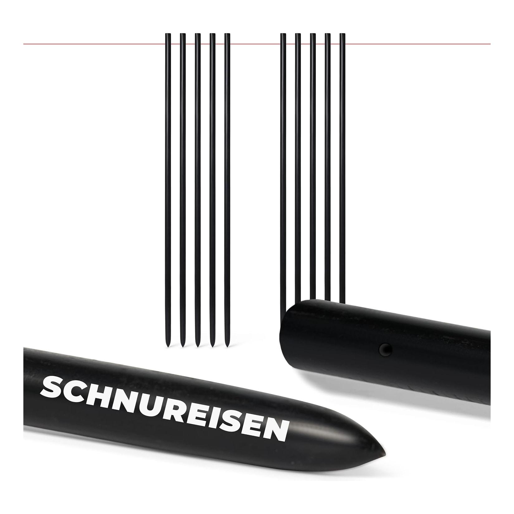 Novatool 10er-Set Schnureisen Ø16 x 1000mm , Schnurnägel Schnurnagel Erdnägel für Richtschnur , Richtschnurhalter Erdnagel Eisenstange Pflasternagel Erdungsstange Stab Rankhilfe Nivellierstaange