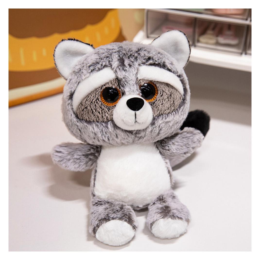 Lean Toys Lean Plüsch Maskottchen Huggable Waschbär Grosse Augen 22Cm (22 cm) (65649626)